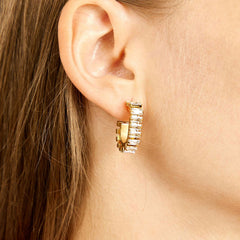 18K gold plated Stainless steel Earrings for women and girls, Intensity Kaaf