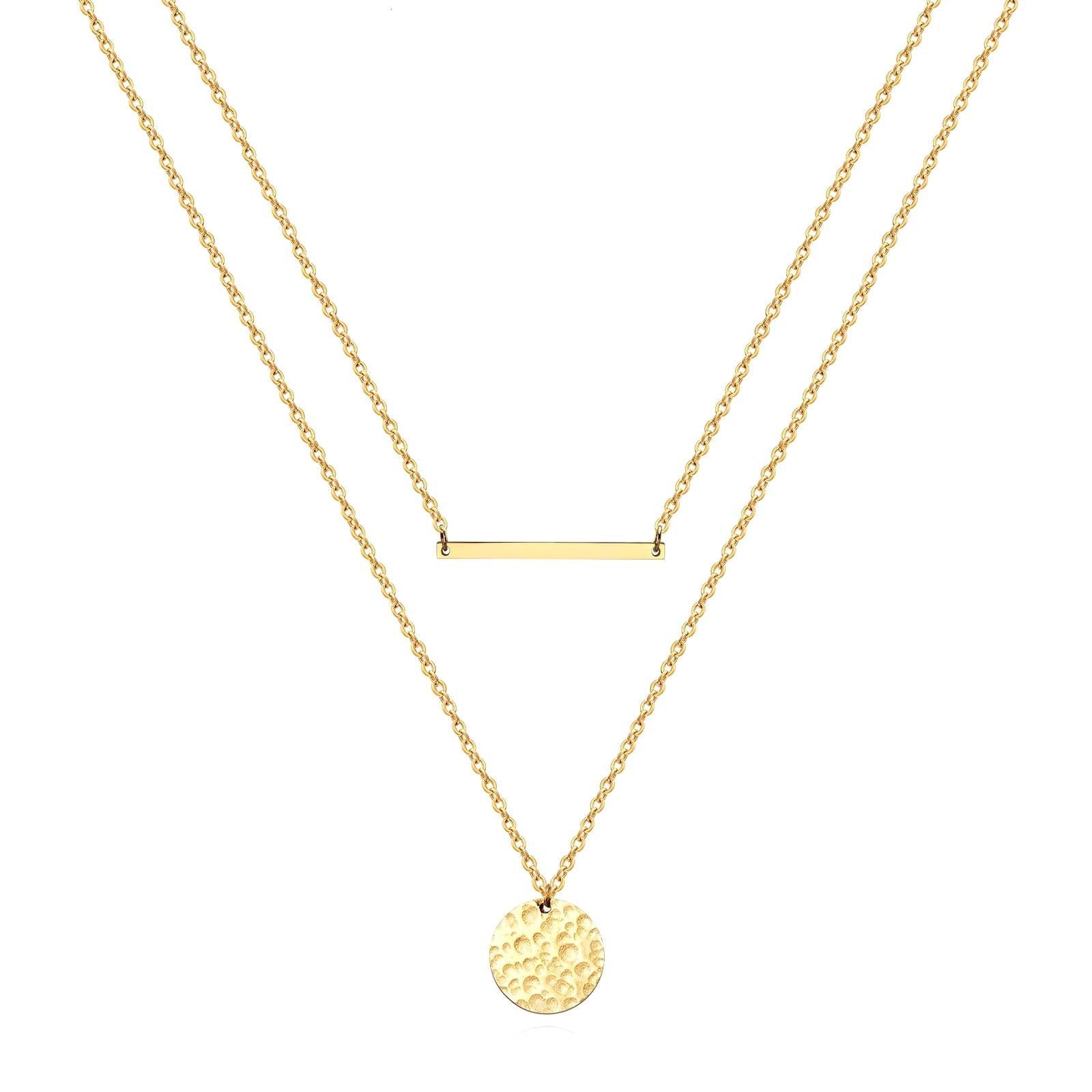 18K gold plated Stainless steel necklace combo for women and girls, Intensity, Kaaf