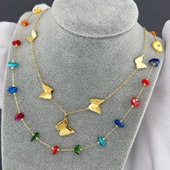18K gold plated Stainless steel necklace for women and girls, Intensity, Kaaf