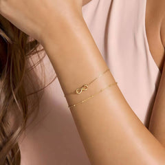 18K gold plated Stainless steel bracelet for Women and Girls, Intensity, 2 pcs, Kaaf