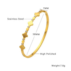 18K Gold Plated Stainless Steel Bracelet with Micro-Diamonds for women and girls Kaaf Creations
