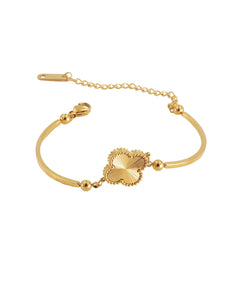 18k Gold-Plated stainless steel Bracelet with Oval Pendant, Chain Link For women and girls Kaaf Creations