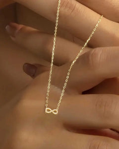 18K Gold Plated Stainless Steel, Infinity Crystal Necklace, 47 cm Chain Length for women and girls Kaaf Creations