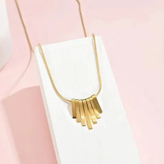 18k gold plated stainless Steel Chain Pendant Necklace for Women, Hip Pop Style Kaaf Creations