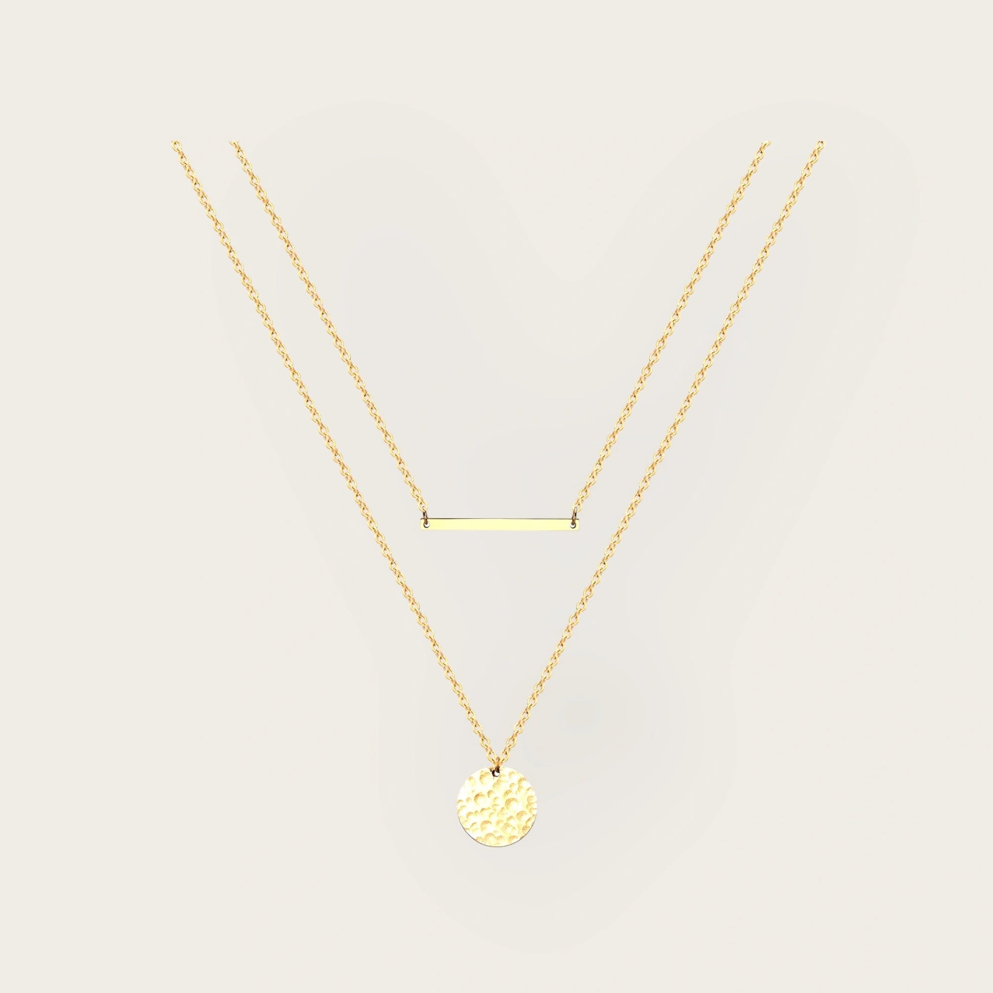18K gold plated Stainless steel necklace combo for women and girls, Intensity, Kaaf