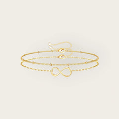 18K gold plated Stainless steel bracelet for Women and Girls, Intensity, 2 pcs, Kaaf