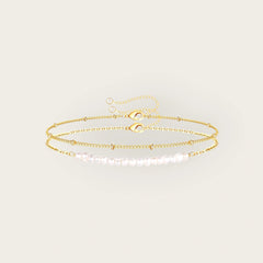 18K gold plated Stainless steel bracelet for Women and Girls, Intensity , 2 pcs . Kaaf