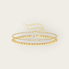 18K gold plated Stainless steel bracelet for Women and Girls, Intensity, 2 pcs Kaaf