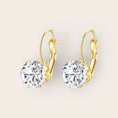 18K gold plated Stainless steel Earrings for women and girls, Intensity, With stud ,cubic zirconia Kaaf