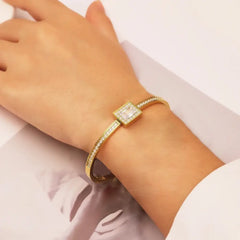 18K gold plated Stainless steel diamond bracelet for women and girls Kaaf Creations