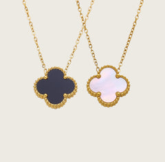 18k Gold Plated Clover Pendant Necklace assorted , 41+5 cm Chain, four leaf flower necklace Kaaf Creations