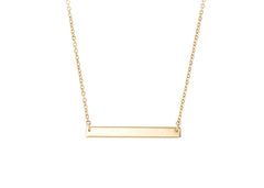 18k gold plated stainless Steel Blank Bar Necklace, Stainless Steel, Custom Name Plate Kaaf Creations