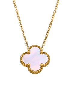 18k Gold Plated Clover Pendant Necklace assorted , 41+5 cm Chain, four leaf flower necklace Kaaf Creations