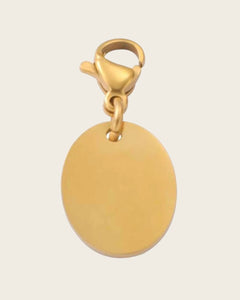 Round Disc Charm Pendant, 18K Gold Plated Stainless Steel, Lobster Clasp Kaaf Creations
