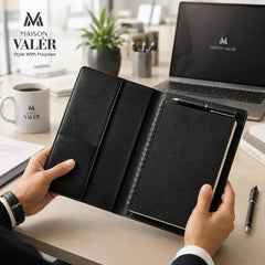 Maison Valer Executive Organizer with Magnetic Pen Holder Black