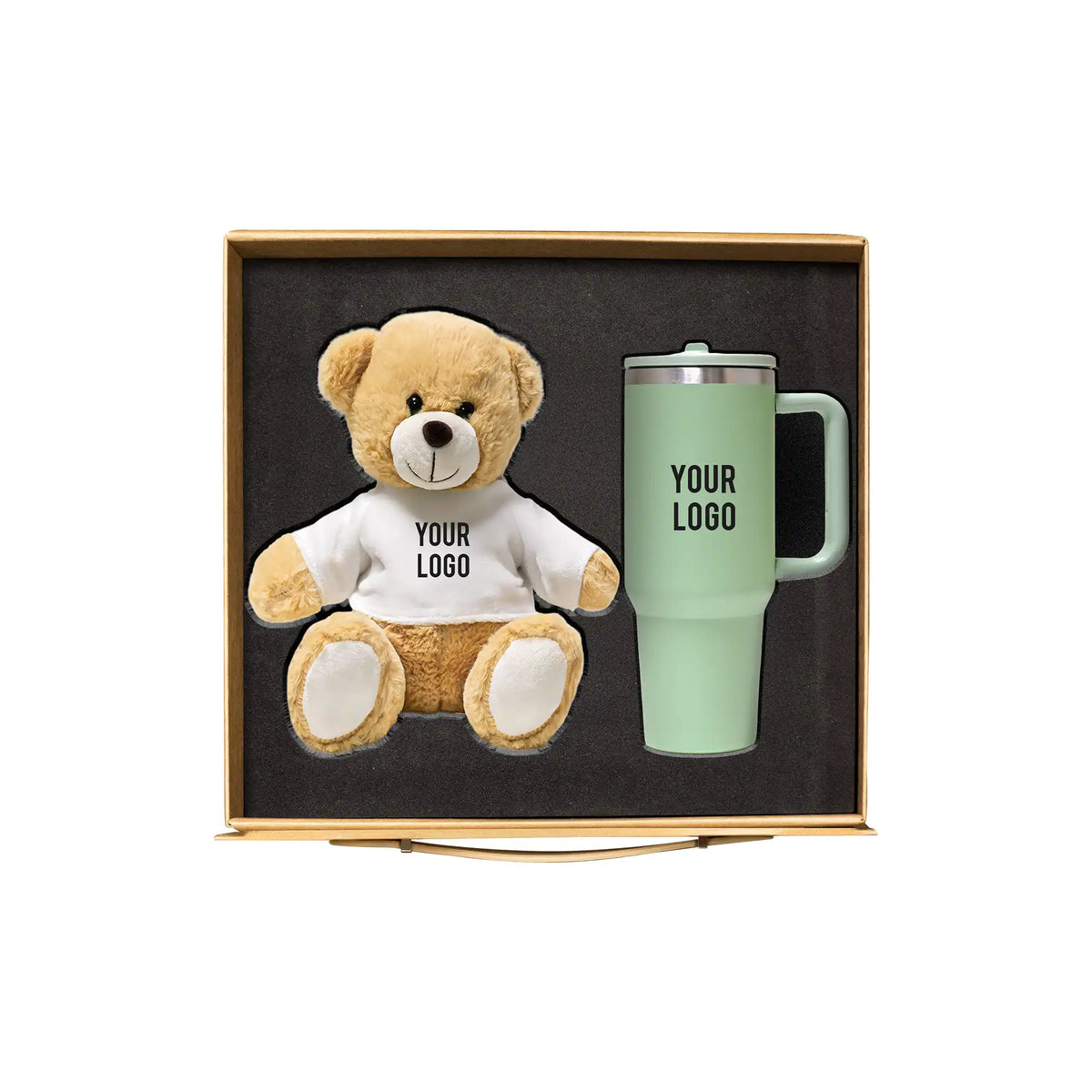 Teddora Duo kids gift set teddy bear green tumbler corporate UAE events