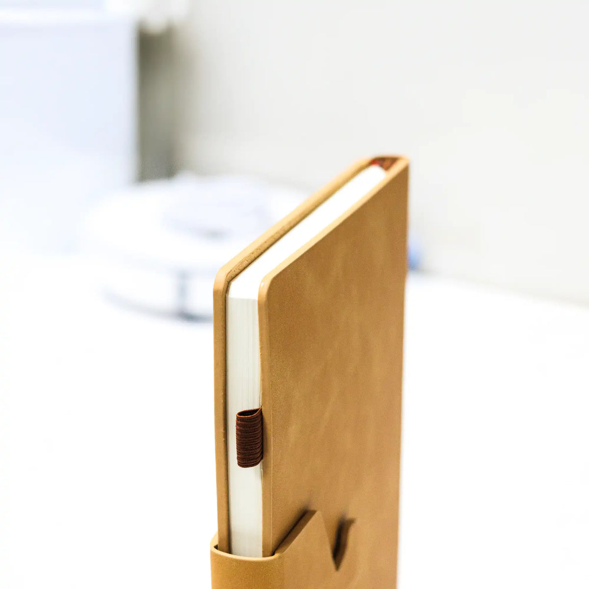 Dual Tone A5 Notebook with Detachable Mobile Stand Brown