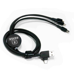 RPET Charging cable with Lightup Logo