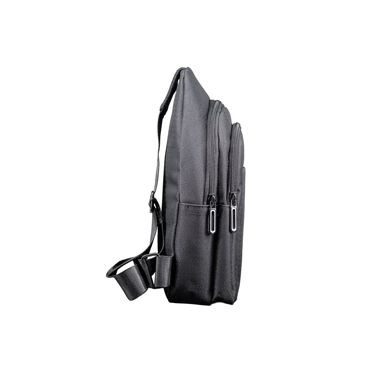 Compact black shoulder side bag with adjustable strap and zipper compartments 9. SEO Keywords Embedded: