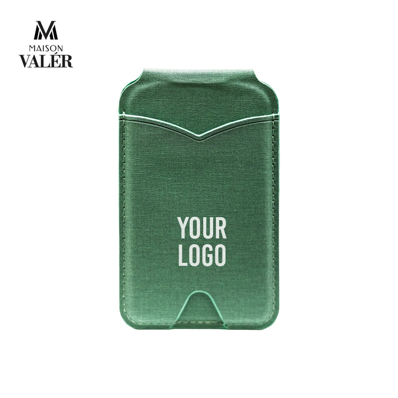 MirrFold premium leather magnetic foldable wallet card holder custom logo corporate gift UAE