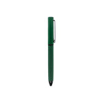 Green fabric textured metal pen with sleek finish – 11612GN
