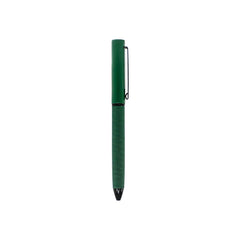 Green fabric textured metal pen with sleek finish – 11612GN
