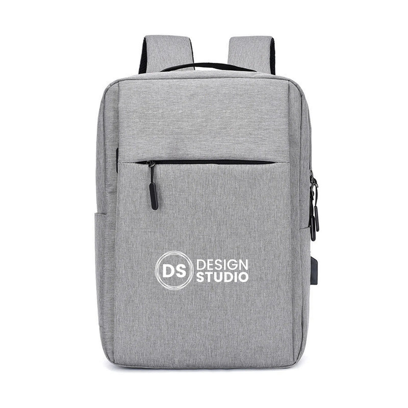 Backpack with USB Charging Point Gray