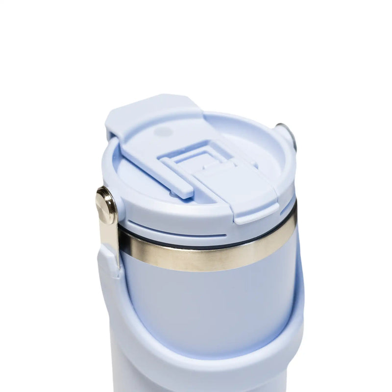 Tumbler with Handle and Sipper Ice Blue