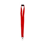 Lanyard with safety Clip and Metal Hook Red
