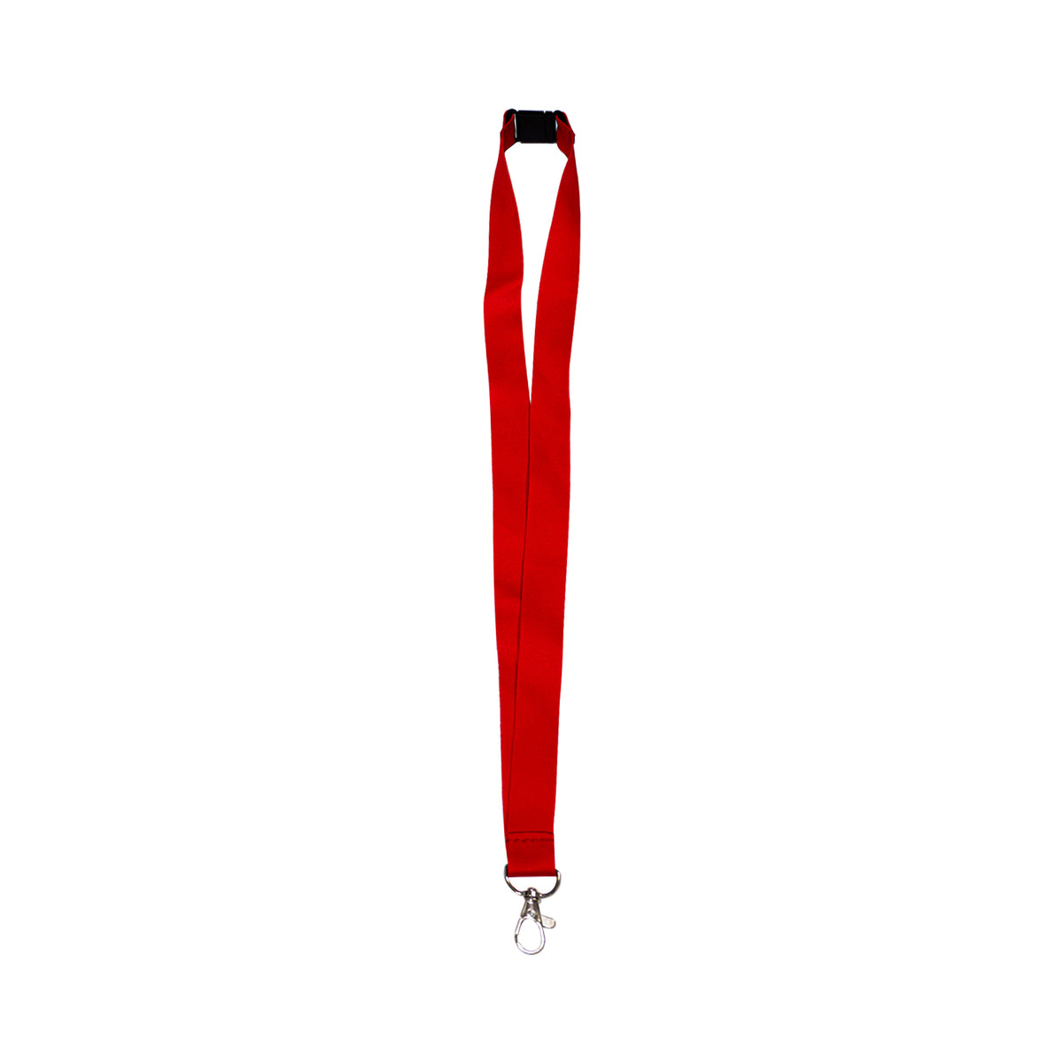 Lanyard with safety Clip and Metal Hook Red