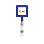 Plastic badge reel in square shape Blue