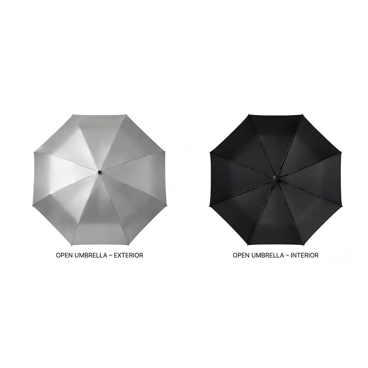 metallic silver ultra slim travel umbrella custom logo corporate gift UAE