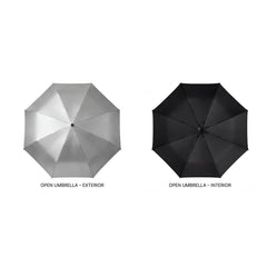 metallic silver ultra slim travel umbrella custom logo corporate gift UAE