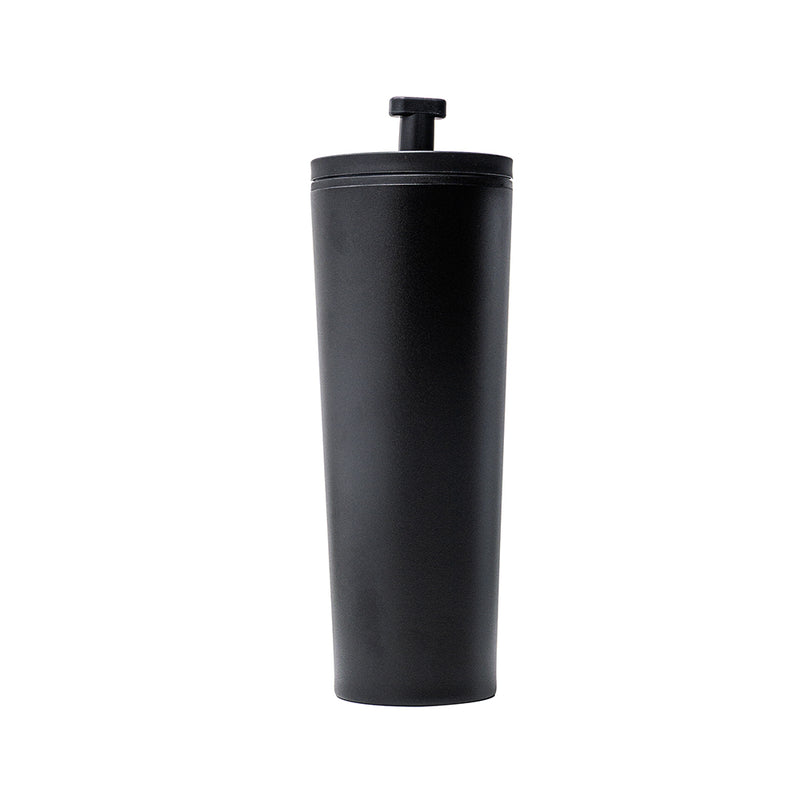 Black Tumbler with Straw – Double Wall
