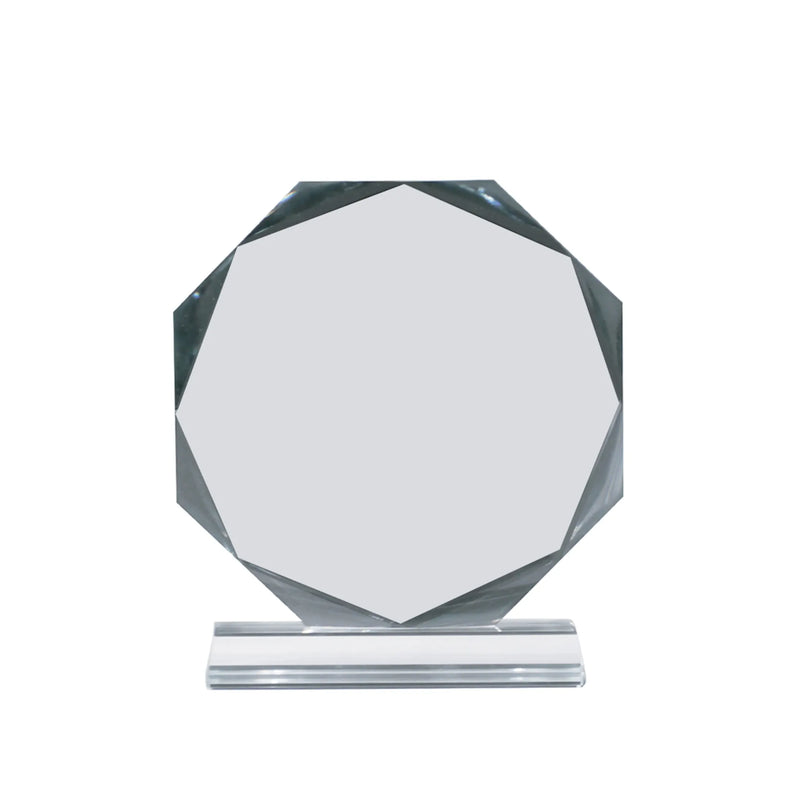 Octagon Crystal Award Medium