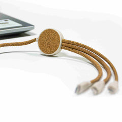 Cork Wheat straw Charging Cable
