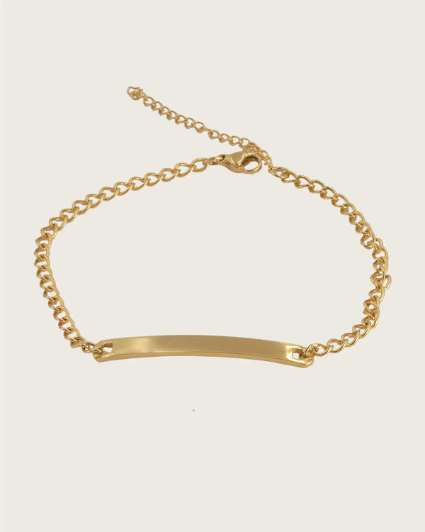 Engravable Bar Bracelet – 18K Gold Plated
