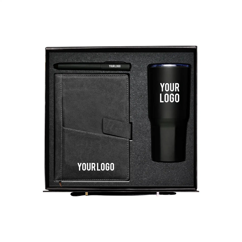 SlatePrime leather notebook 500ml tumbler fabric pen gift set UAE