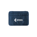 Leather card holder with both side opening Blue