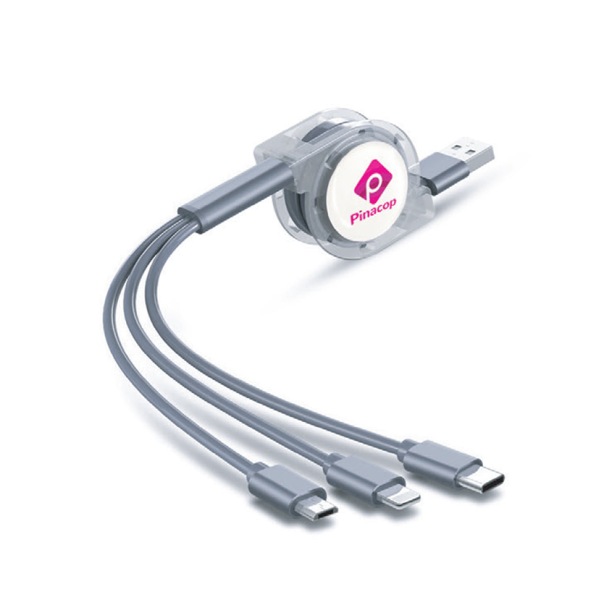 3 in 1 Charging Cable Gray