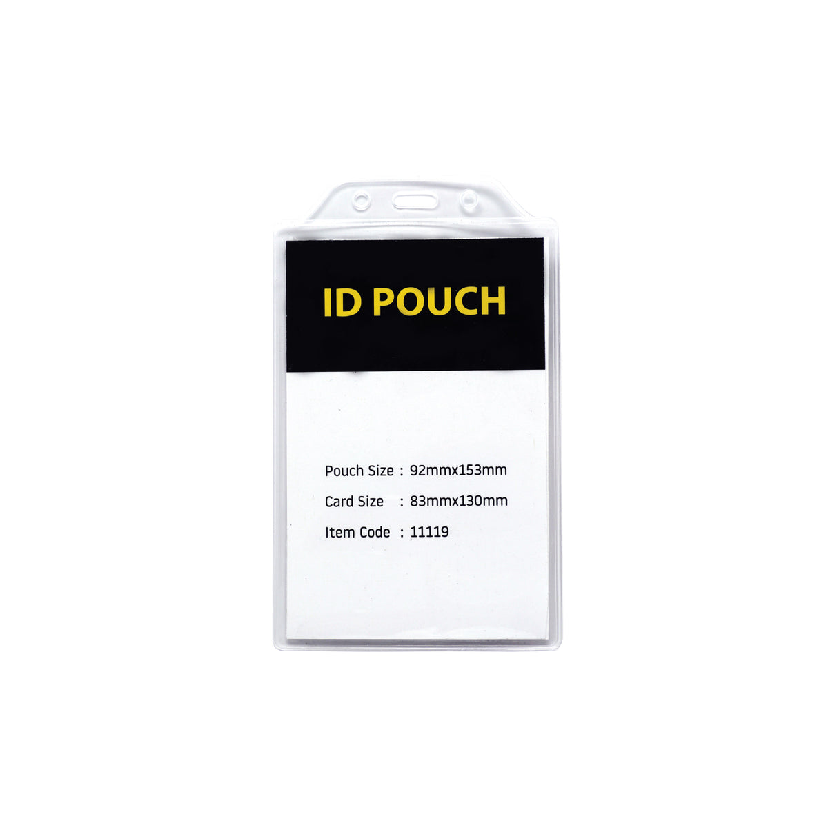 PVC ID pouch 83x130mm
