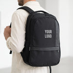 Black Nexbak business laptop backpack, front view