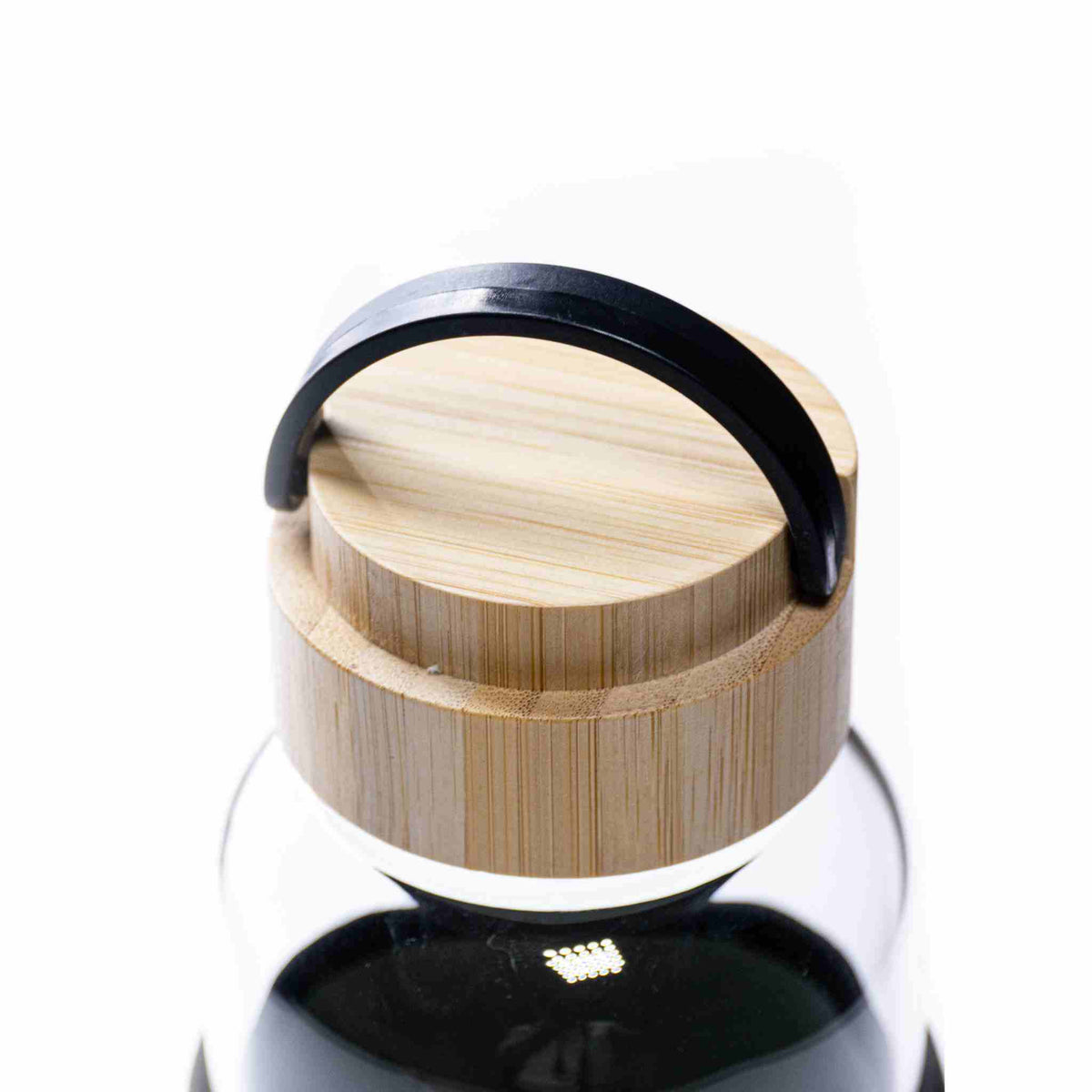 Glass Bottle With Eco Sleeve and Bamboo Lid