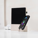 Dual Tone A5 Black Notebook with Detachable Mobile Stand