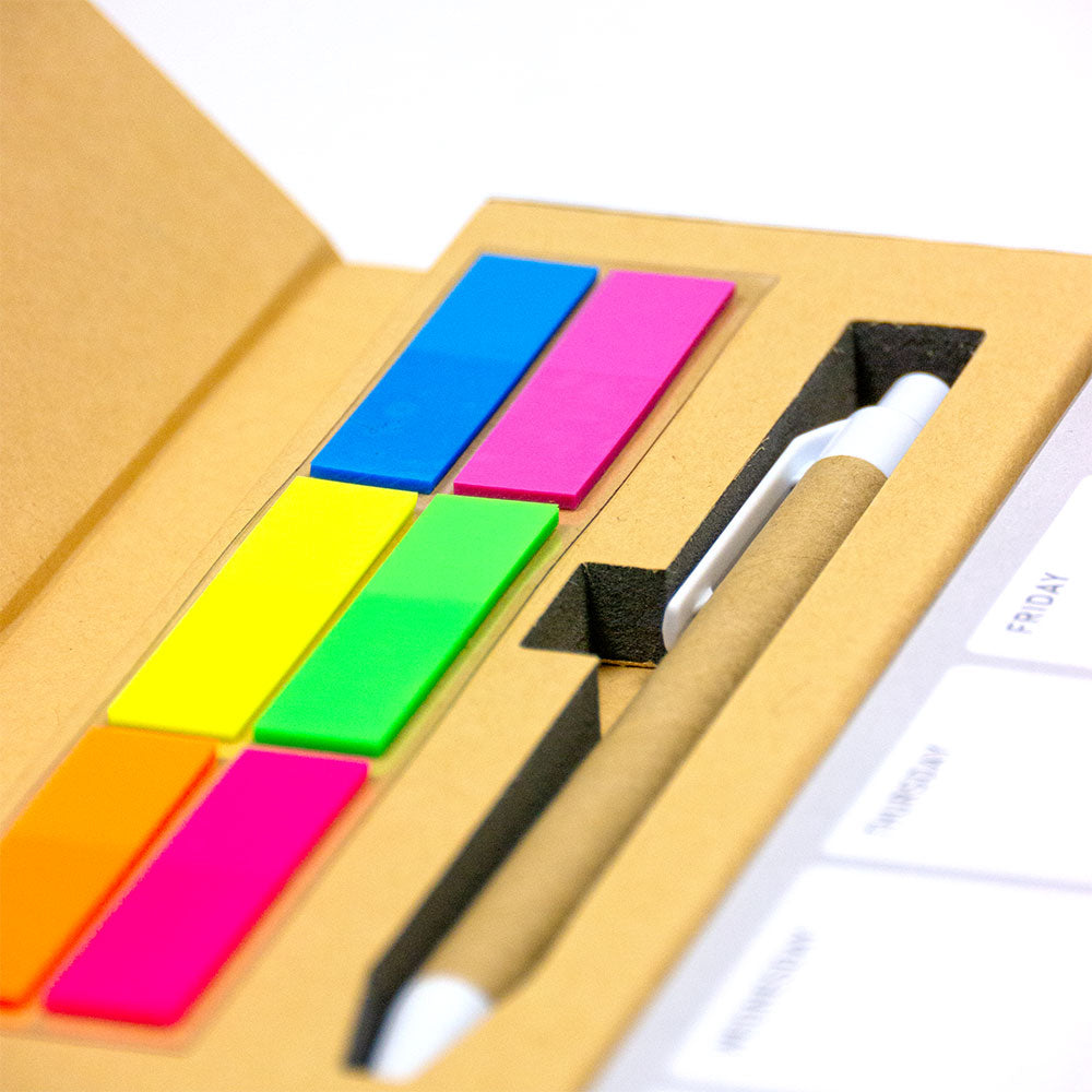 Work Planner with Clips Pen and Post-it