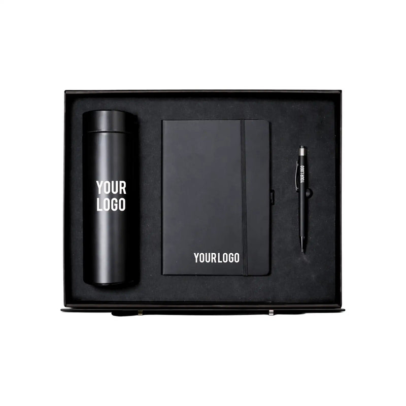 Notebook pen stainless bottle 3-piece corporate gift set UAE Dubai GCC