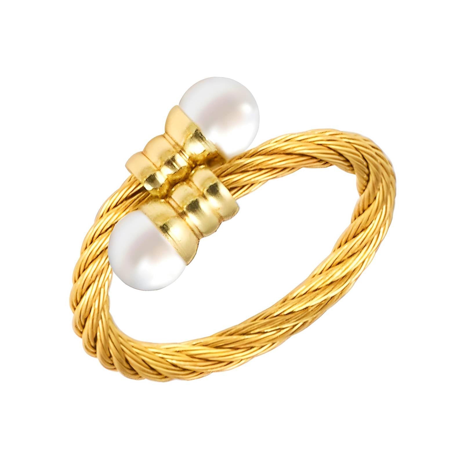 18K gold plated Stainless steel finger ring for women and girls, Intensity, Kaaf