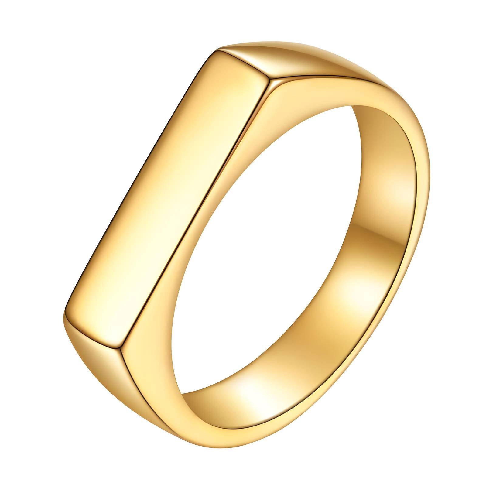 18K gold plated Stainless steel finger ring for women and girls, Intensity, Kaaf