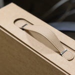 Luxury Gift Box with PU Leather Handle Brown Large
