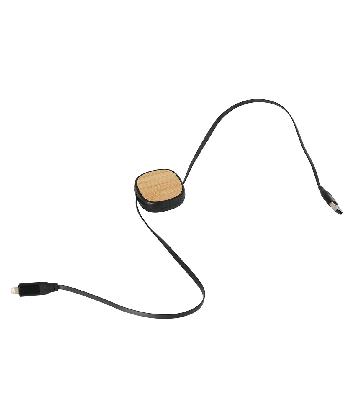 4 in 1 Fast Charging Cable with Bamboo – custom branded corporate gift, Kaaf Creations UAE